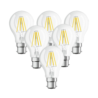 Osram 7W Warm White Dimmable LED Decorative Filament GLS Bulb - Bayonet Cap - Pack of 6