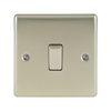 Pearl Nickel Low Profile 10A 1 Gang Intermediate Light Switch