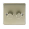 Pearl Nickel Low Profile 2 Gang 2 Way Dimmer Switch