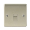 Pearl Nickel Low Profile Telephone Master Socket