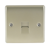 Pearl Nickel Low Profile Telephone Slave Socket