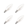 Philips 5W Warm White LED Frosted Candle Bulb - Small Screw Cap - Pack of 4