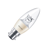 Philips 6W Warm White DimTone LED Candle Bulb - Bayonet Cap