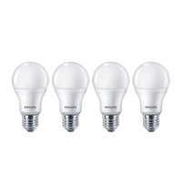Philips 9W Warm White LED GLS Bulb - Screw Cap - Pack of 4