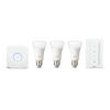 Philips Hue 10W White Changing LED WiFi GLS Bulb - Screw Cap - Pack of 3 including Hue Bridge and Dimmer Switch