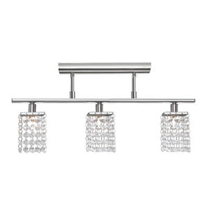 Pyton 3 Light Crystal Semi Flush Fitting