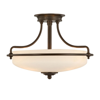 Quoizel Griffin Semi-Flush Ceiling Light - Palladian Bronze