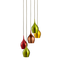 Rainbow 5 Light Cascade Ceiling Pendant - Multi Coloured