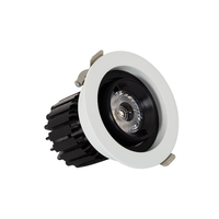 Round Expert Colour 7W Daylight COB LED Adjustable Downlight Cutout 80mm - Black & White