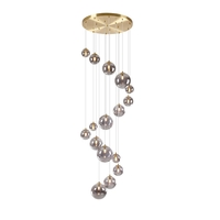 Savanna 16 Light Cluster Ceiling Pendant - Satin Gold