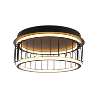 Searchlight Circolo LED Flush Ceiling Light - Black