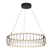 Searchlight Circolo LED Large Drum Ceiling Pendant Light - Black