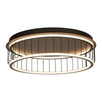 Searchlight Circolo LED Large Flush Ceiling Light - Black
