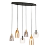 Searchlight Divine Glass 6 Light Bar Ceiling Pendant - Multi Coloured
