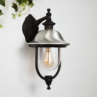 Searchlight Evolve Outdoor Hanging Lantern Wall Light - Black