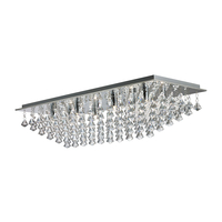 Searchlight Hanna Large Flush Ceiling Light - Crystal Drops