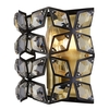 Searchlight Iris Flush Wall Light - Satin Brass