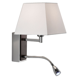 Searchlight Klosters Reading Light - Chrome and Wood