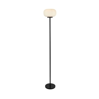 Searchlight Lumina Glass Floor Lamp - Black & White