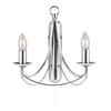 Searchlight Maypole Twin Wall Light - Satin Silver
