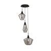 Searchlight Mia 3 Light Cascade Ceiling Pendant - Smoked Glass
