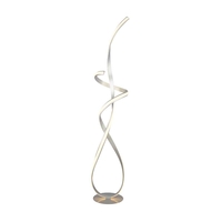 Searchlight Music LED Floor Lamp - Satin Silver