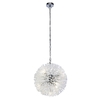 Searchlight Sunburst Glass Chandelier - Chrome