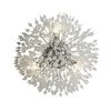 Searchlight Sunburst Glass Flush Light - Chrome