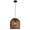 Searchlight Wicker Ceiling Pendant Light - Brown