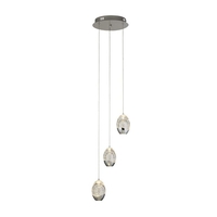 Searchlight Zara 3 Light LED Cascade Ceiling Light - Chrome