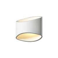 Section Plaster Wall Light - Satin White