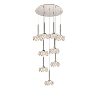 Sergio 9 Light Cluster Ceiling Pendant - Polished Chrome