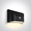 Set LED Outdoor Flush Wall Light with PIR Sensor - Anthracite