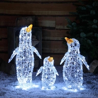 Set of 3 Outdoor Acrylic Penguins