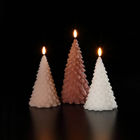 Set of 3 Tree LED Wax Candles