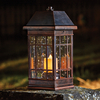 Seville Outdoor LED Solar Lantern - Antique Bronze