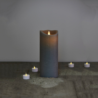 Sirius Sara Battery Operated LED Grey Wax Candle - 250mm