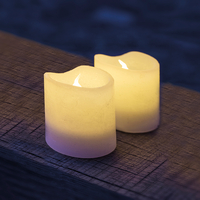 Sirius Tenna Battery Operated LED White Wax Candles - Set of 2