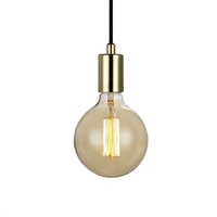 Sky Lamp Holder with Plug - Brass