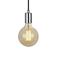 Sky Lamp Holder with Plug - Chrome