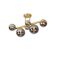 Sol Semi-Flush Ceiling Light - Satin Gold