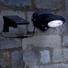 Solar LED Outdoor Wall Mounted Spotlight with PIR Sensor - Black
