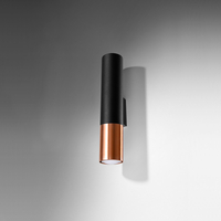 Sollux Loopez Metal Up & Down Wall Light - Copper