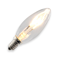 Tagra 3W Warm White Dimmable LED Curved Decorative Filament Candle Bulb - Small Screw Cap