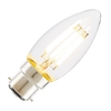 Tagra 4W Very Warm White Dimmable LED Decorative Filament Candle Bulb - Bayonet Cap
