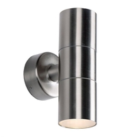 Techmar Plug and Play - Otis Outdoor Twin LED Wall Light - Stainless Steel