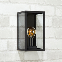 Techmar Plug and Play - Sitta Outdoor Half Lantern LED Wall Light - Black