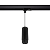 Three Circuit 10-50º Multiangle Pendant Track Light GU10 Lampholder Agata - Black
