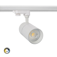 Three Circuit 30W Colour Selectable CCT Dimmable LED Track Light New Mallet - White