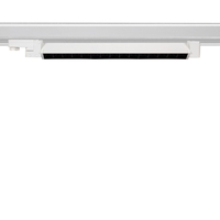 Three Circuit Low Glare 15W Cool White LED Linear Track Light - White